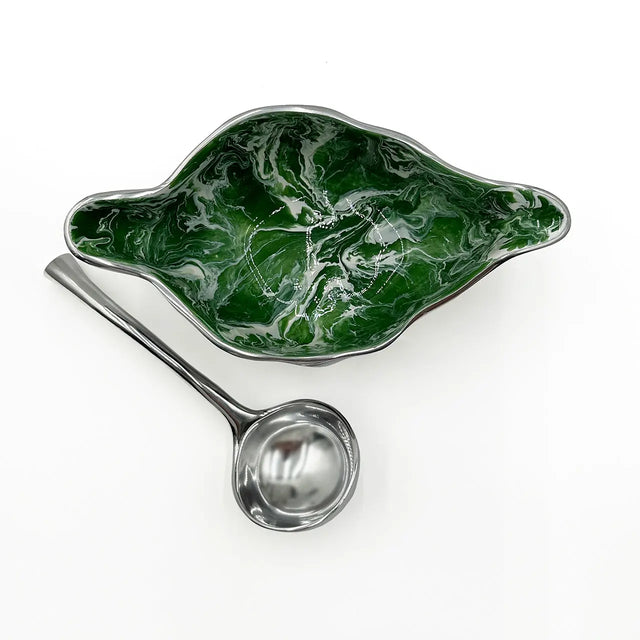 Verdura Sauce Boat W/ Ladle - Nima Oberoi Lunares