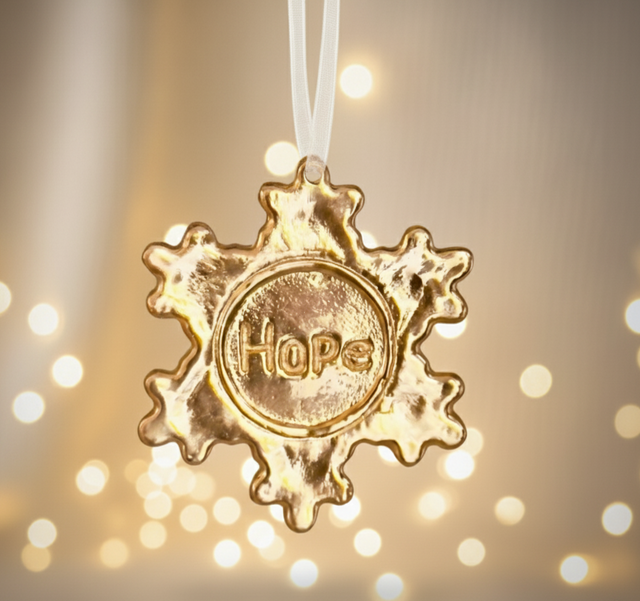 Ornament Gold Snowflake Hope - Nima Oberoi Lunares