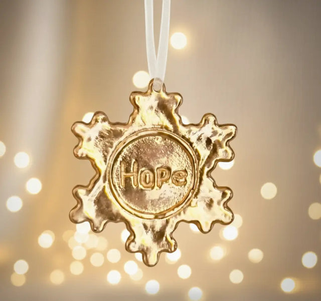 Ornament Gold Snowflake Hope - Nima Oberoi Lunares