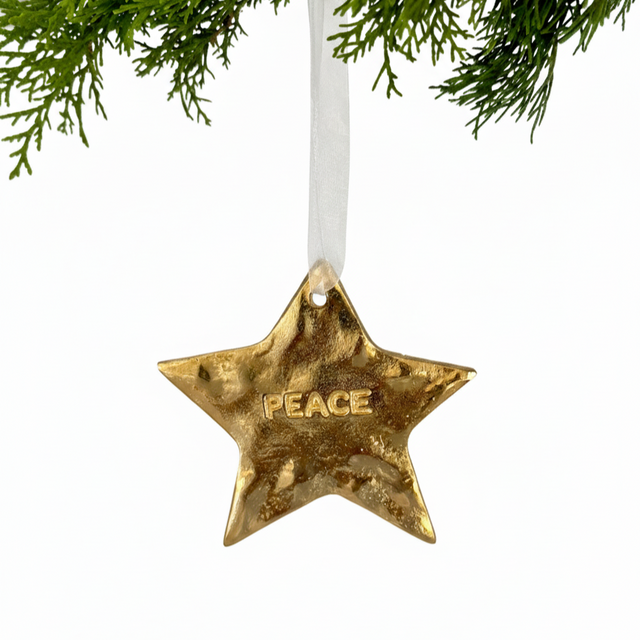 Ornament Star with Peace - Nima Oberoi Lunares