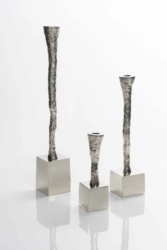 Nest Candle Holder Nickel Silver - Nima Oberoi Lunares