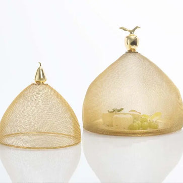 Gold Mesh Domes Set of 2 (1 Each Lg & Sm) - Nima Oberoi Lunares