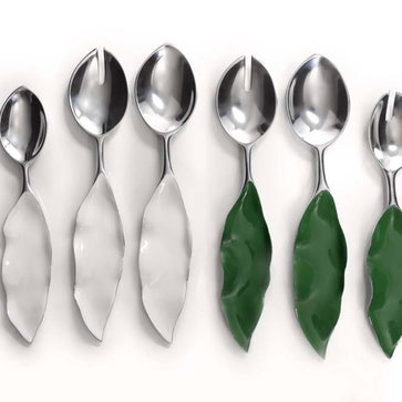Verdura Salad Servers Set Green - Nima Oberoi Lunares