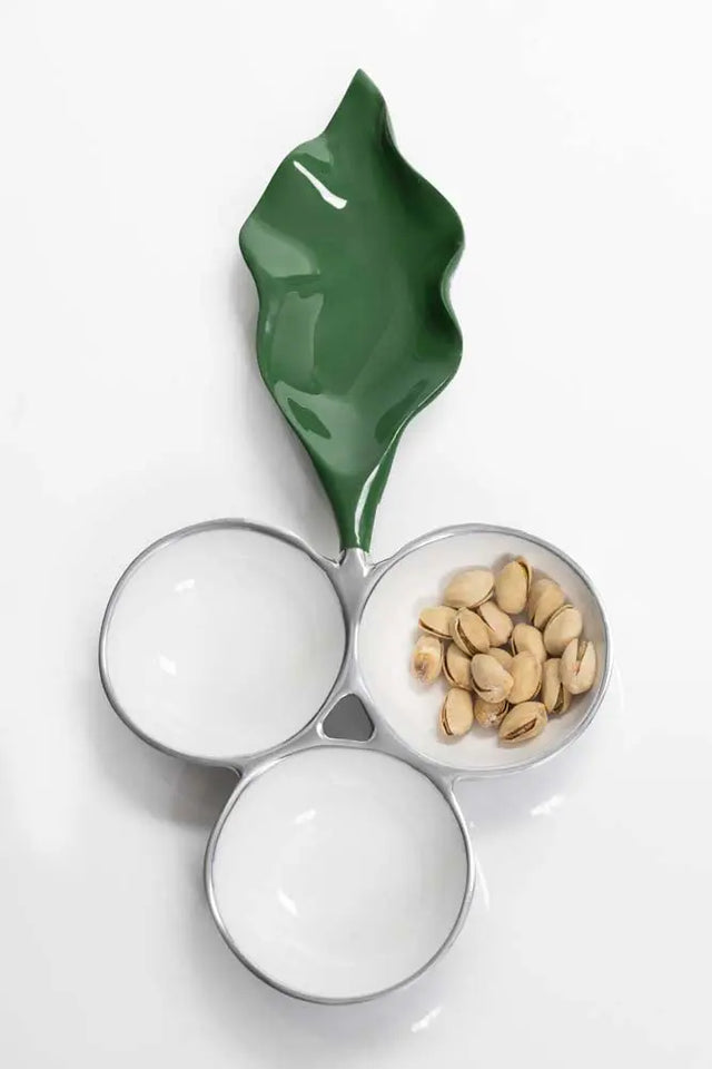 Verdura 3 Part Snack Dish - Nima Oberoi Lunares