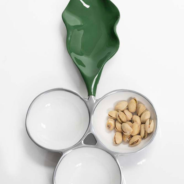 Verdura 3 Part Snack Dish - Nima Oberoi Lunares