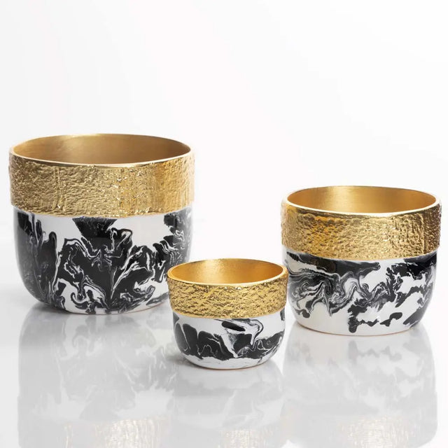 Bianco Nero Cache Pots - Nima Oberoi Lunares