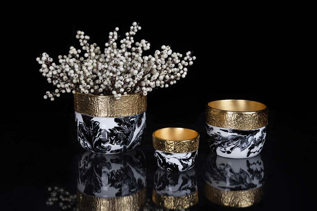 Bianco Nero Cache Pots - Nima Oberoi Lunares