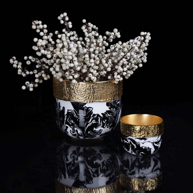 Bianco Nero Cache Pots - Nima Oberoi Lunares