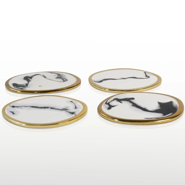 Bianco Nero Coaster Set/4