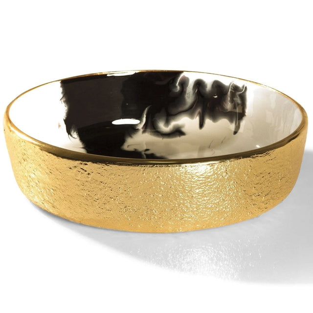 Bianco Nero Round Bowl