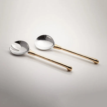 Djembe Salad Server Long Gold - Nima Oberoi Lunares