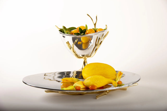 Manzanita Pedestal Platter Lg - Nima Oberoi Lunares