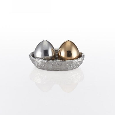 Nest Salt And Pepper W/Tray Silver/Gold - Nima Oberoi Lunares 