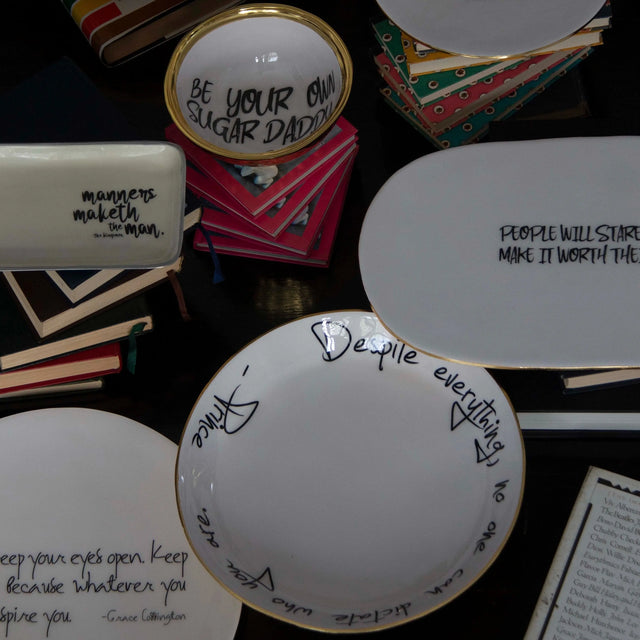 “People Will Stare. Make It Worth Their While” Tom Ford - Cheese Plate w/ Quote