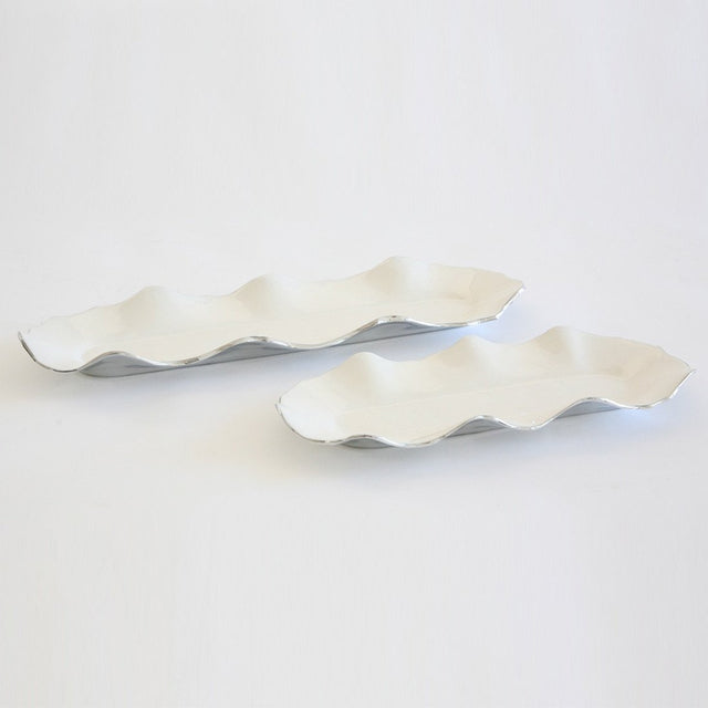 Ruffled Long Trays Oyster - Nima Oberoi Lunares