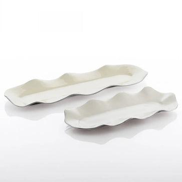 Ruffled Long Trays Oyster - Nima Oberoi Lunares