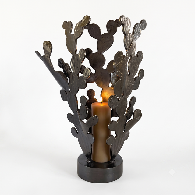 San Miguel Nopales Candleholder Sculpture