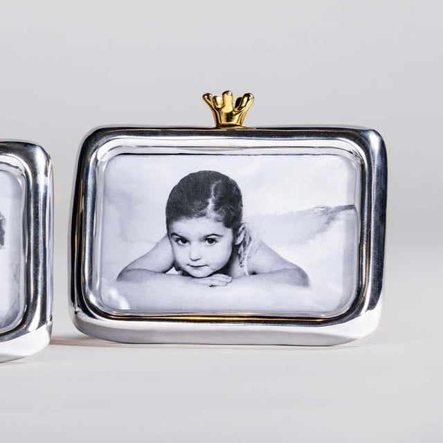 Crown Frame 4X6 Silver/Gold