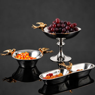 Dove Bowls Sm Silver/Gold