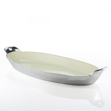 Lodge Oval Dish Lg Oyster - Nima Oberoi Lunares 