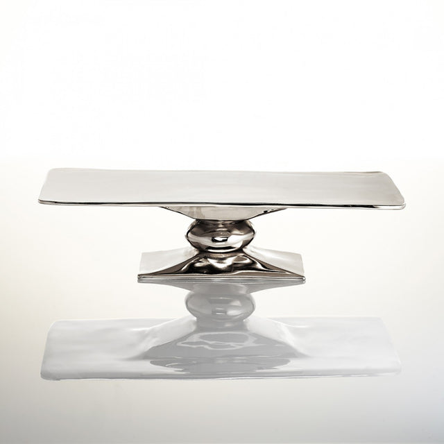 Rock Rectangle Cakestand Silver - Nima Oberoi Lunares 