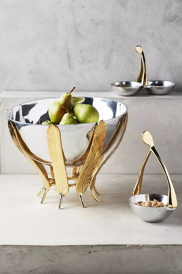 Wishbone Nut Dish Silver/Gold - Nima Oberoi Lunares 