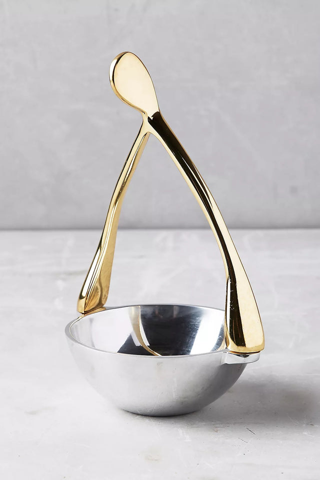 Wishbone Nut Dish Silver/Gold - Nima Oberoi Lunares 