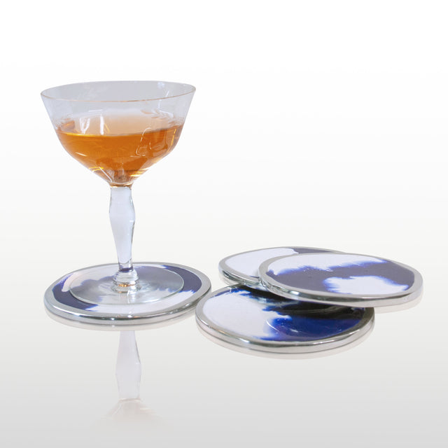 Blue Agate Coasters - Coasters Set | Nima Oberoi Lunares