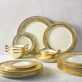 Feather Plates Gold/Oyster - Nima Oberoi Lunares 