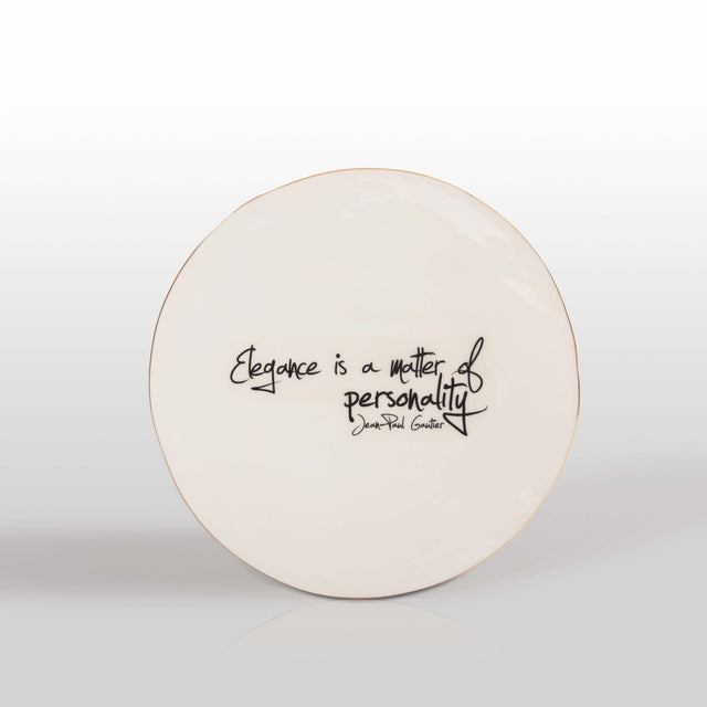 “Elegance Is A Matter Of Personality” Jean Paul Gaultier - Large Platter with Quote