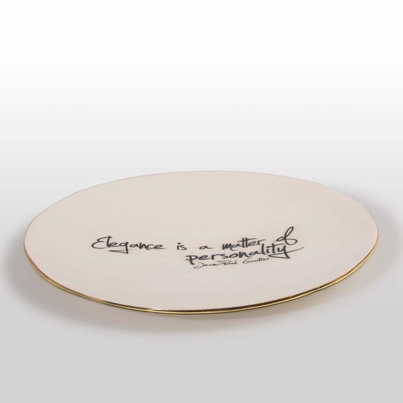 “Elegance Is A Matter Of Personality” Jean Paul Gaultier - Large Platter with Quote