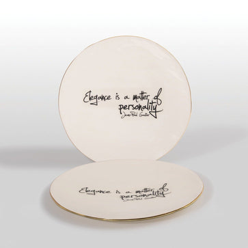 “Elegance Is A Matter Of Personality” Jean Paul Gaultier - Large Platter with Quote