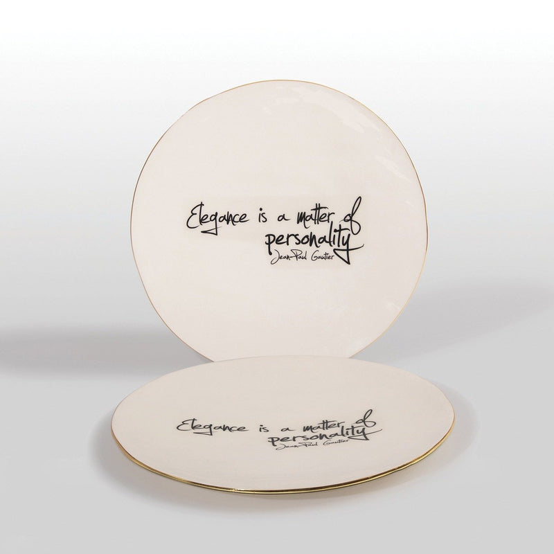 “Elegance Is A Matter Of Personality” Jean Paul Gaultier - Large Platter with Quote