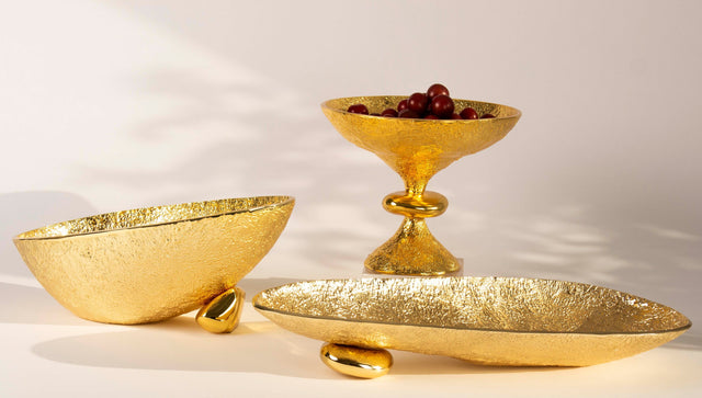 Nest Pedestal Bowl Gold