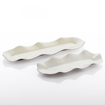 Ruffled Long Trays Oyster - Nima Oberoi Lunares 