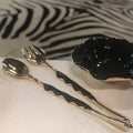Ruffled Salad Server Gold