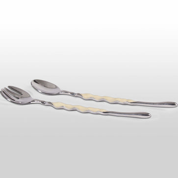 Ruffled Salad Server Silver